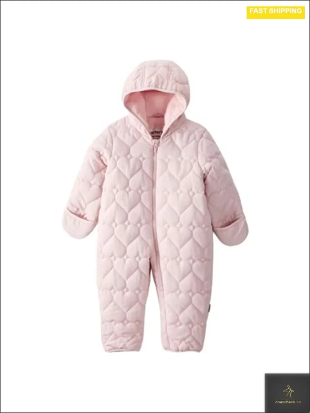Cozy Insulated Baby Snowsuit Quilted Sherpa Lined Footed One Piece